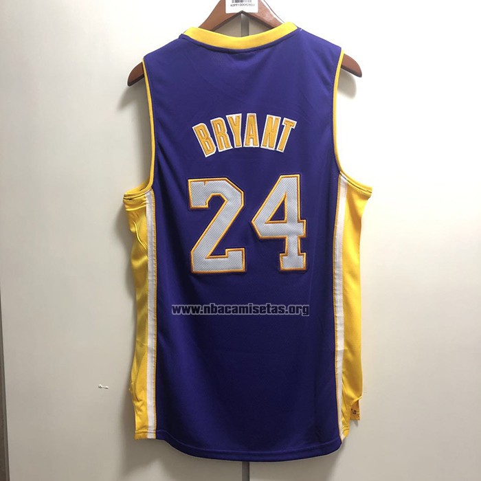 Camiseta Los Angeles Lakers Kobe Bryant NO 24 Mitchell & Ness Violeta